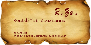 Rostási Zsuzsanna névjegykártya